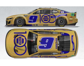 Chevrolet #9 Chase Elliott *NAPA 100th Anniversary*, gold/blue 2025
