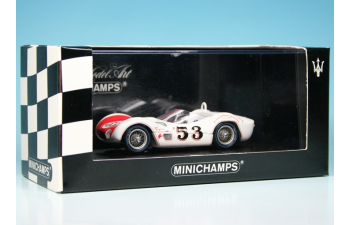 MASERATI Tipo 61 - BILL KRAUSE - WINNER RIVERSIDE LA TIMES GP FOR SPORTS CARS 1960, white