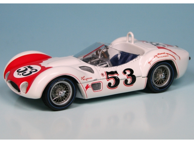 MASERATI Tipo 61 - BILL KRAUSE - WINNER RIVERSIDE LA TIMES GP FOR SPORTS CARS 1960, white
