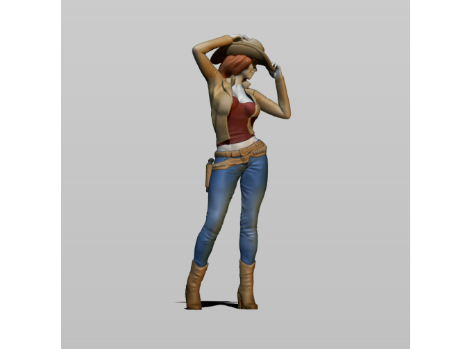 Фигура Ковбойша, окрашенная