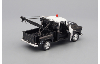 CHEVROLET Stepside Tow Truck Police (1955), black / white