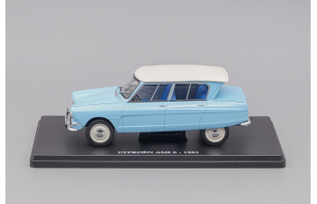 CITROEN Ami 6 1961, Auto Vintage, blue / white