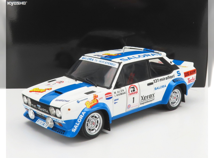 FIAT 131 ABARTH №1 WINNER RALLY 1000 LAKES (1980) M.ALEN - I.KIVIMAKI, WHITE BLUE