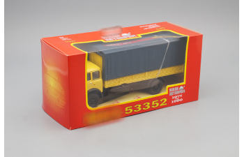 МАЗ 53352 бортовой с тентом (1977-1990), желтый