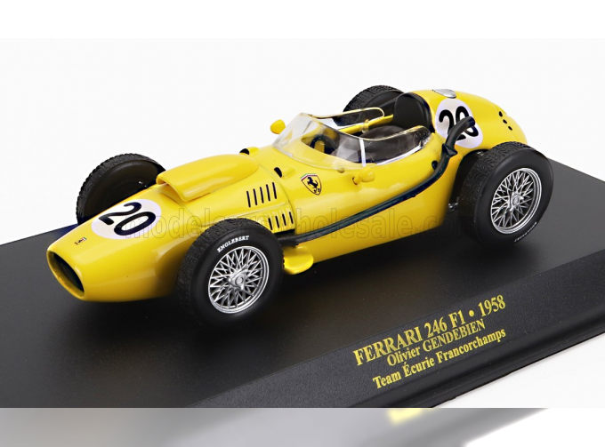 FERRARI F1 Dino 246 Team Francorchamps №20 Season (1958) Olivier Gendebien, Yellow