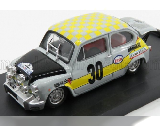 FIAT 600 ABARTH 1000 TEAM BARDAHL N 30 WINNER Gr.2/5 RALLY DE ROUEN (1969) FICOL - BEURDEN, GREY YELLOW BLACK