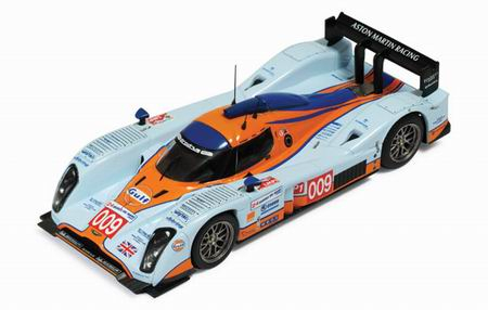 ASTON MARTIN Lola 009 LMP1 Le Mans (HALL S. - Kox P. - Primat H) 2009, голубой с оранжевым