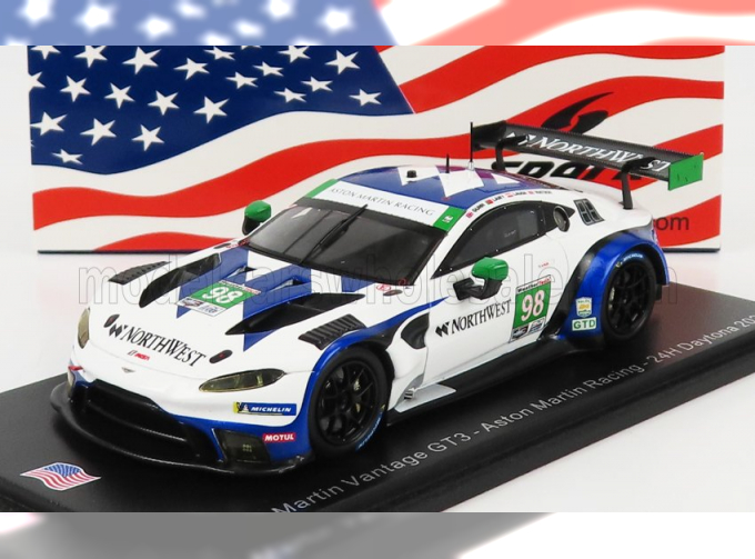 ASTON MARTIN Vantage Gt3 Team Aston Martin Racing N 98 24h Daytona (2020) P.Lamy - R.Gunn - A.watson - M.Lauda, White Blue Green