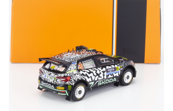 SKODA Fabia Rally2 Evo Team Tokspot Wrt №20 Rally Safari Kenya (2024) (snorkel) Oliver Solberg - Elliot Edmondson, Black White