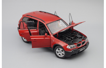 BMW X3 E83 (2004), red metallic