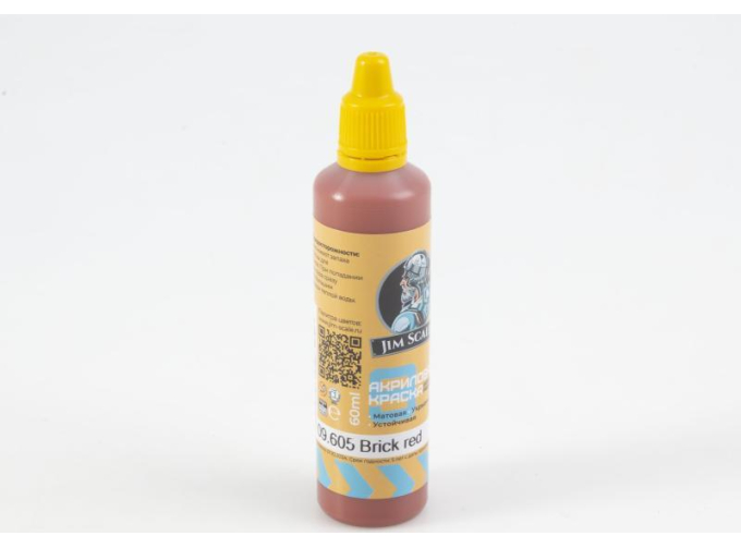 Краска акриловая Brick red (RAL 040 40 40), 60 мл