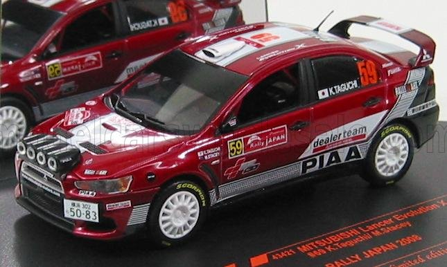 MITSUBISHI Lancer Evolution X №59 Rally Japan (2008) (night Version) K.Taguchi - M.Stacey, Red Met White