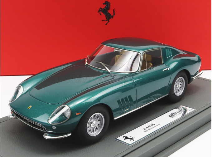 FERRARI 275 Gtb Short Nose Salone Di Parigi 1964 - Con Vetrina - With Showcase, Green Met