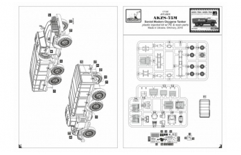 Сборная модель Машина аэродромного обслуживания АКЗС-75М-131-П