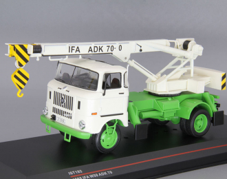 IFA W50L автокран ADK70 (1968), white / green