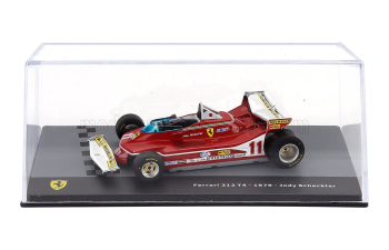 FERRARI F1 312T4 N 11 World Champion Season (1979) Jody Scheckter - Con Vetrina - With Showcase, Red