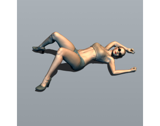 Фигурка 770 Женщина автомеханик 6, окрашенная