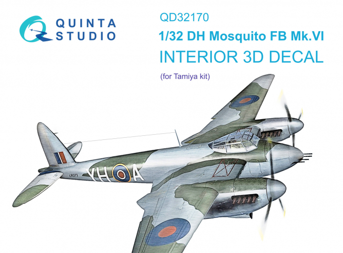 3D Декаль интерьера кабины DH Mosquito FB Mk.VI (Tamiya)