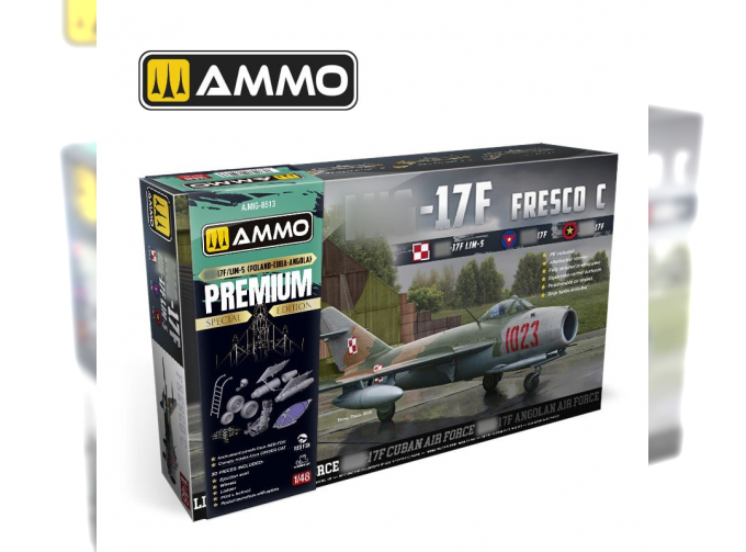 Сборная модель советский истребитель MiGG-17F / LIM-5 Польша-Куба-Ангола (Premium Edition)