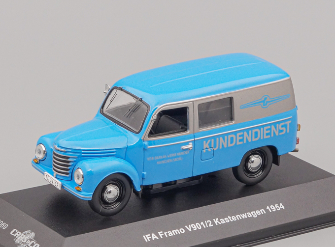(Б/У) IFA Framo V901/2 Kastenwagen - Barkas Kundendienst 1954, blue
