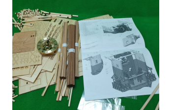 Сборная модель Деревянные часы "Башня Времени"