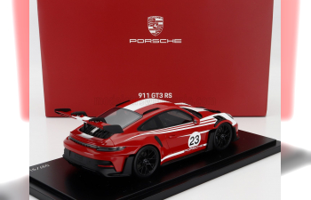 PORSCHE 911 992 Gt3 Rs №23 Coupe Salzburg Livery (2023) - Con Vetrina - With Showcase, Red White