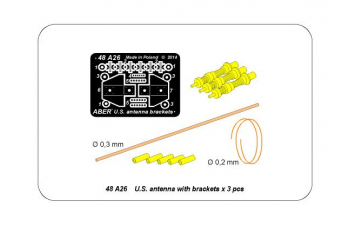 Фототравление Scale US Antennae Brackets (3 pcs)