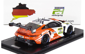 PORSCHE 911 992 Gt3 R Team Lionspeed №24 24h Nurburgring (2024) A.au - P.Niederhauser - P.Kolb - I.Dontje, White Orange