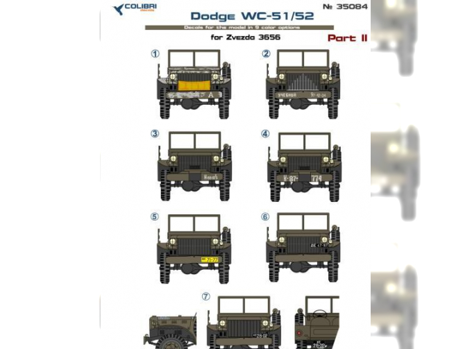 Декаль Dodge WC-51/53 part II