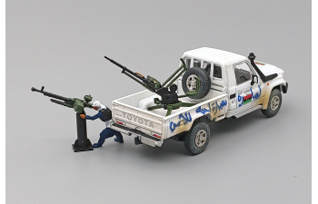 TOYOTA Land Cruiser J79 Armed Pickup with Machine Guns, white