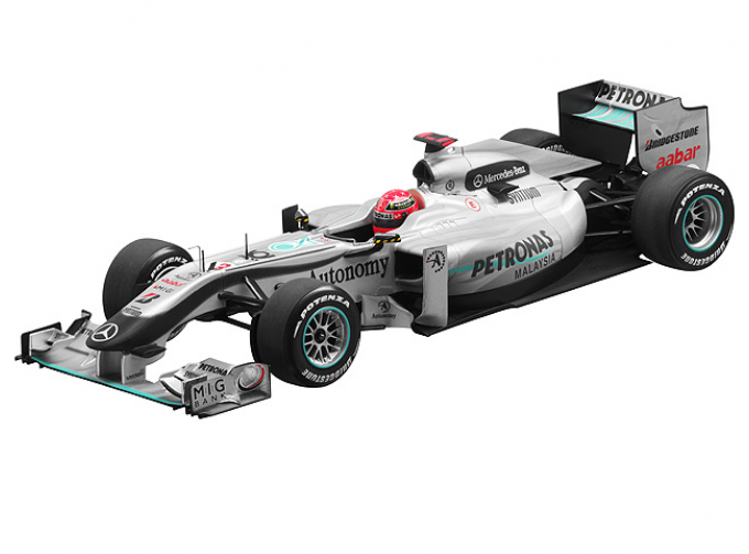 MERCEDES-BENZ GP Petronas W01 Schumacher (2010), silver