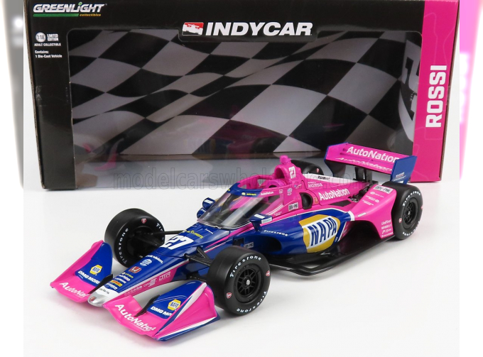 CHEVROLET TEAM ANDRETTI AUTOSPORT №27 INDIANAPOLIS INDY 500 SERIES (2022) ALEXANDER ROSSI, FUCSIA BLUE