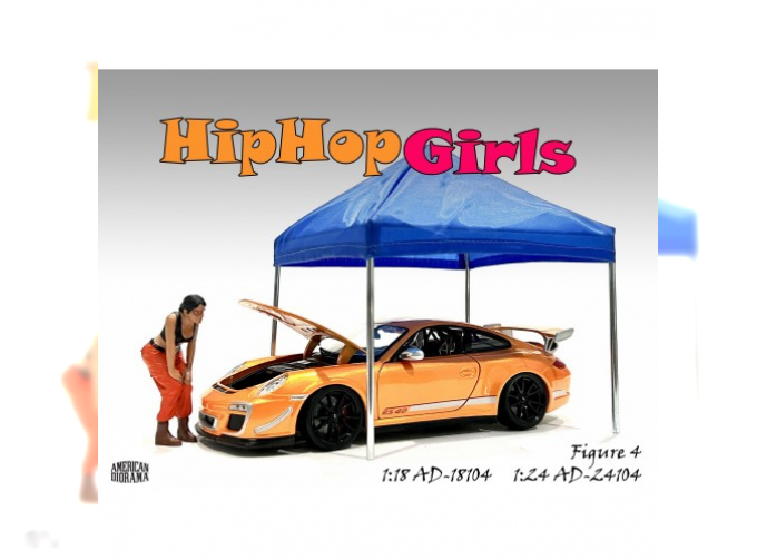 FIGURES GIRL HIP HOP - 4, ORANGE BLACK