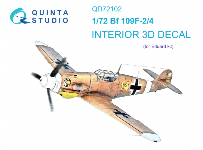 3D Декаль интерьера кабины BF 109F-2/4 (Eduard)