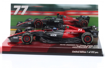 ALFA ROMEO F1 C43 Team Kick N77 Australian Gp (2023) Valtteri Bottas, Black Red