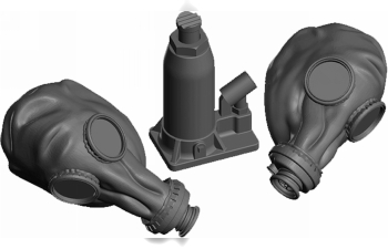 СОВЕТСКИЙ ШОФЕРСКОЙ комлект для кастомизации (маска противогаза на горловину бака + гидравлический домкрат) 