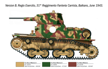 Сборная модель TANK L6/40 Carro Armato Military 1936
