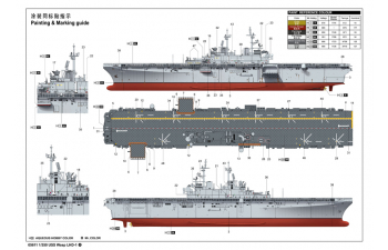 Сборная модель Корабль USS Wasp LHD-1