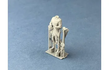 Сборная модель фигура, военнослужащий подразделения Королевской Ирландской полиции (черно-рыжые) стоит с пулеметом Льюиса MG