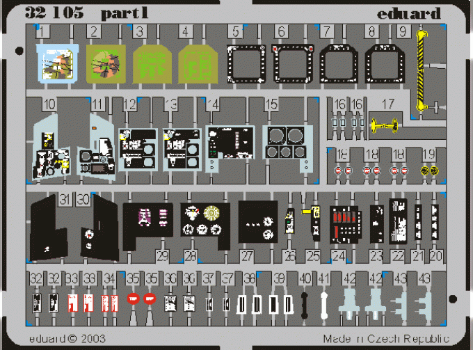 Цветное Фототравление для F-18C interior