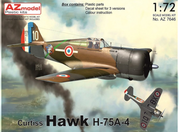 Сборная модель Curtiss Hawk H-75A-4