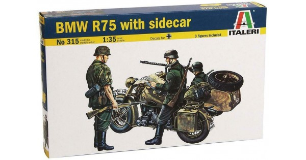 Сборная модель Мотоцикл BMW R75 с коляской