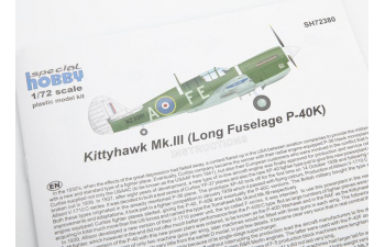 Сборная модель Kittyhawk Mk.III "P-40 K Long Fuselage"