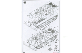 Сборная модель немецкая бронировано-эвакуационная машина БРЭМ Bergepanzer BPz3A1 "Buffalo" ARV