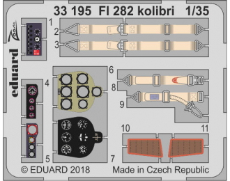 Фототравление для модели Fl 282 Kolibri