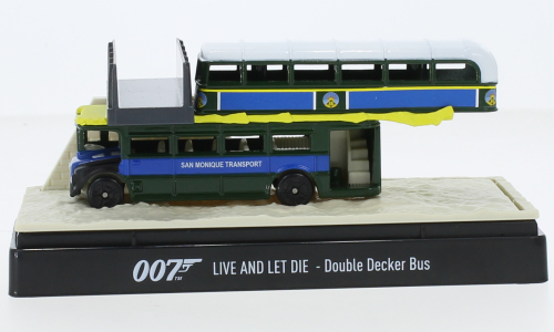 DECKER Diorama - Autobus With Bridge 1960 - 007 James Bond - Live And Let Die - Vivi E Lascia Morire, Blue Green