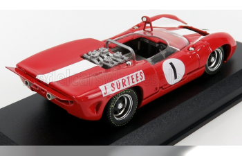 LOLA T70 Mkii Spider N1 Winner Brands Hatch Guard Trophy (1966) J.Surtees, Red White