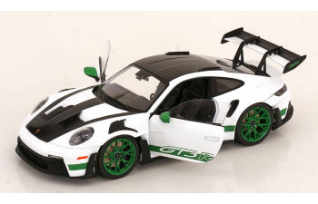PORSCHE 911 (992) GT3 RS / Tribute to Carrera RS Package (2024), white / green / black