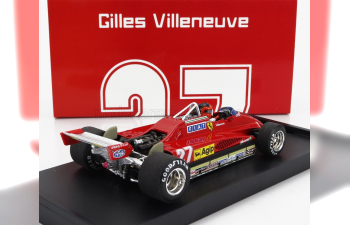 FERRARI F1 126c2 N 27 2nd San Marino Imola Gp (1982) Gilles Villeneuve - With Driver Figure, Red