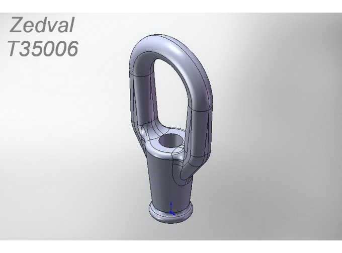 Трос Ф0,6 мм с коушами вариант 1 для авто бронетехники СССР и России